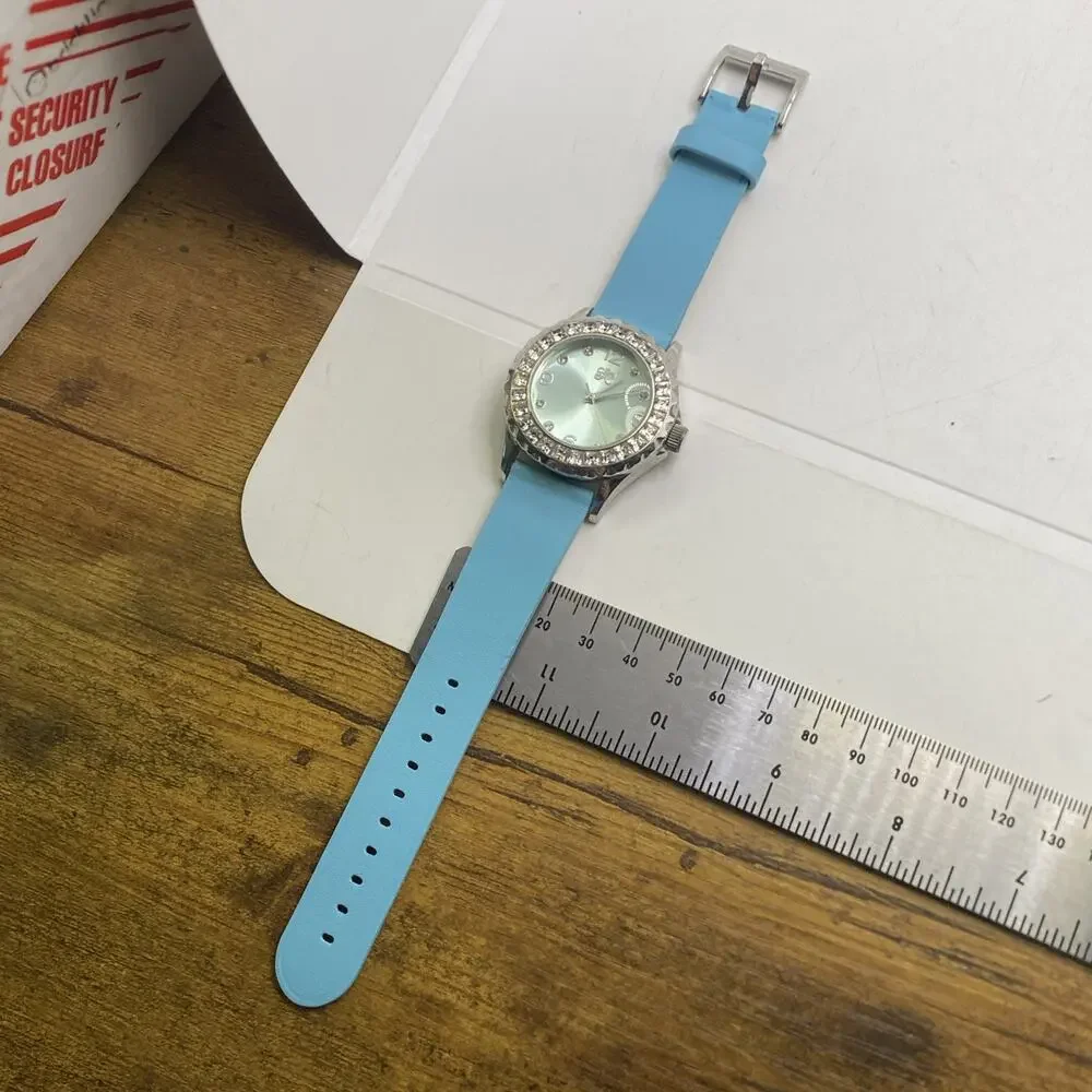 Curations Womens Silver Rhinestone Watch New Battery